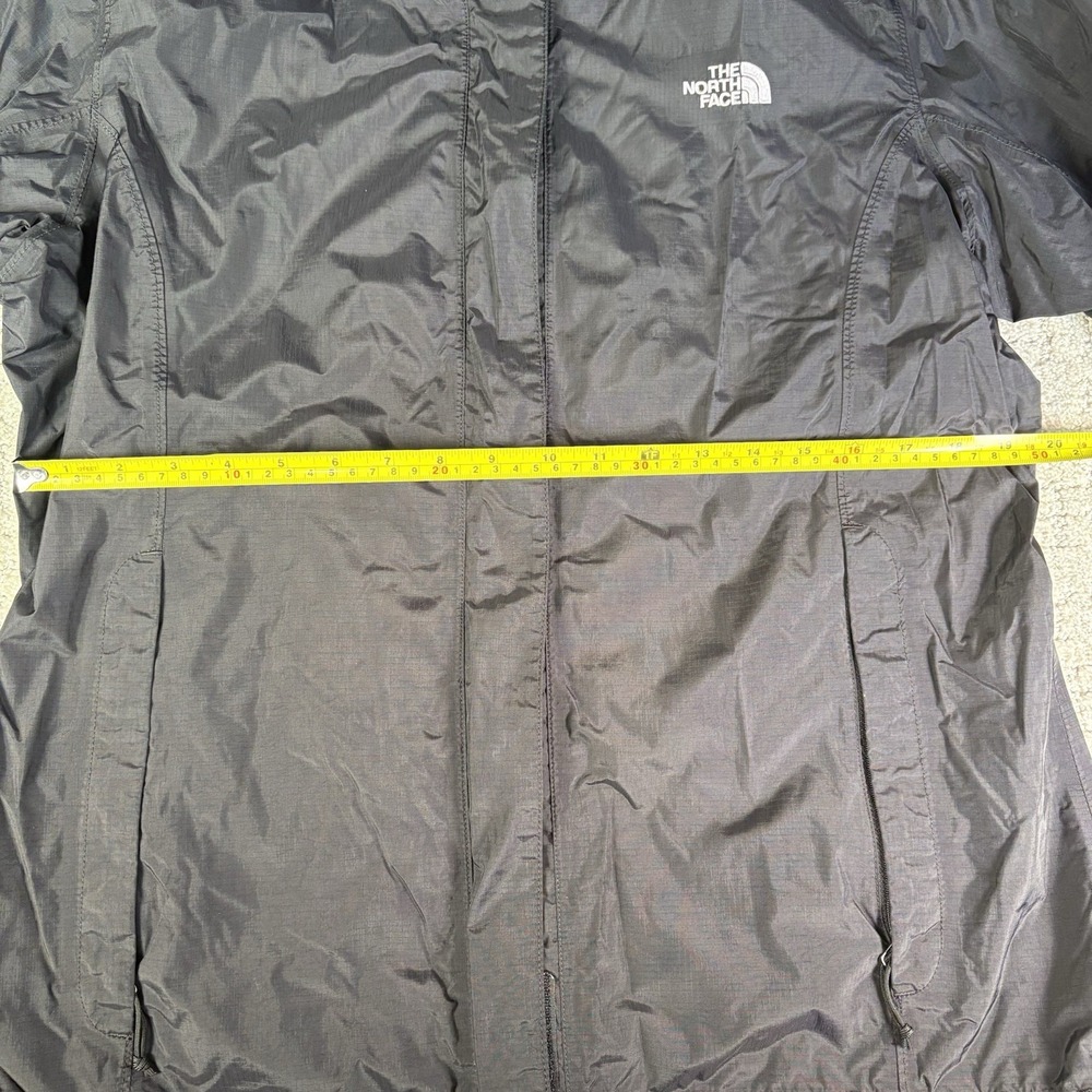 The North Face HyVent Windbreaker Jacket Womens XL Black Full Zip Hooded - Picture 5 of 9